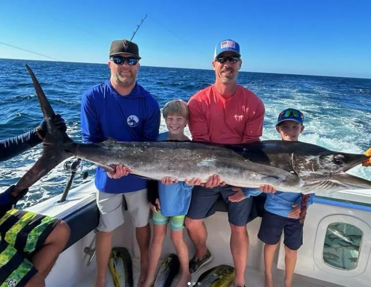 Family fishing aboard Lion Heart sport fishing charter Cabo San Lucas